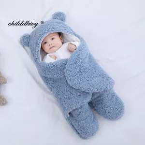 Soft Newborn Baby Wrap Blankets Baby Sleeping Bag Envelope For Newborn Sleepsack 100% Cotton thicken Cocoon for baby 0-9 Months