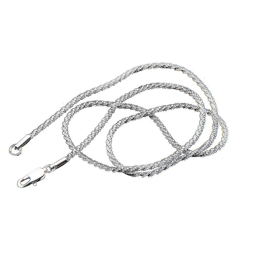 Sparkling Silver Chain Necklace