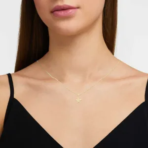 Starfish Cubic Zirconia Pendant With Necklace Set 14K Gold Filled