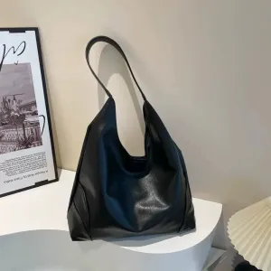Stylish Leather Bucket Bag