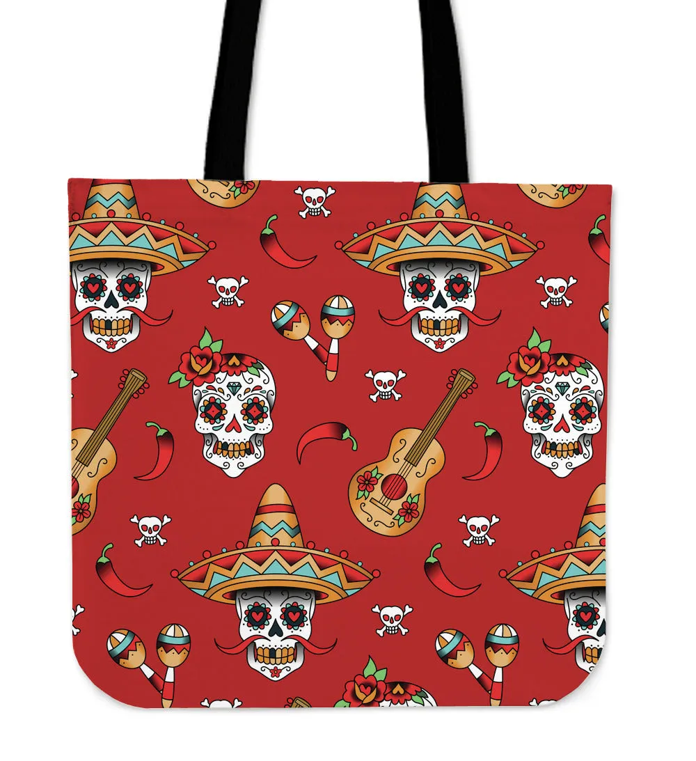 Sugar Skull Guitar Tote Bag