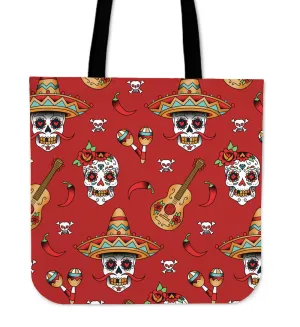 Sugar Skull Guitar Tote Bag