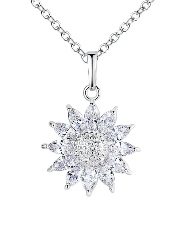 Sunflower Zircon Necklace