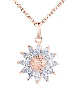 Sunflower Zircon Necklace
