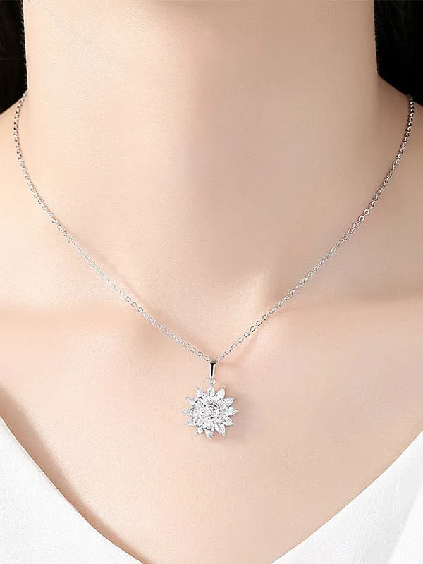 Sunflower Zircon Necklace