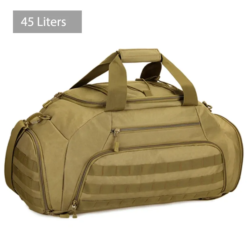 Tactical Military Gym Bag: Versatile 35L/45L Capacity with Molle System, Perfect for Sports, Camping, and Travel