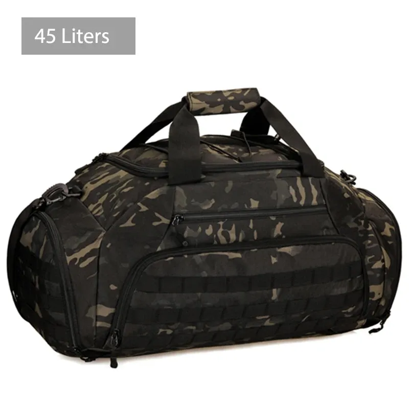 Tactical Military Gym Bag: Versatile 35L/45L Capacity with Molle System, Perfect for Sports, Camping, and Travel