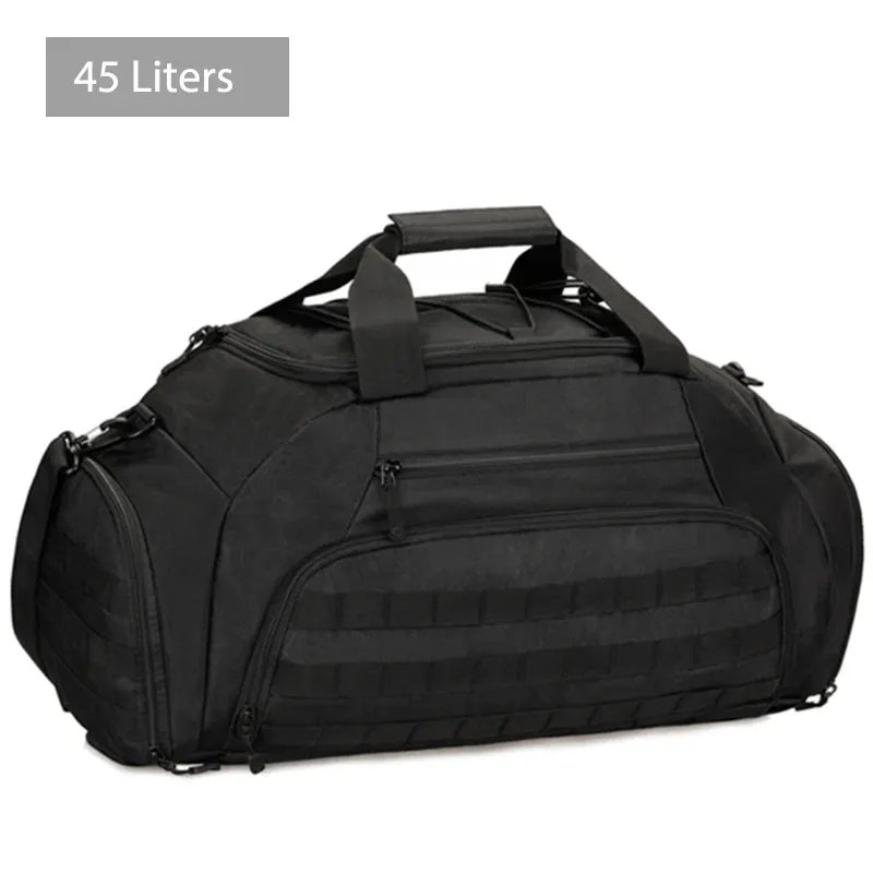 Tactical Military Gym Bag: Versatile 35L/45L Capacity with Molle System, Perfect for Sports, Camping, and Travel