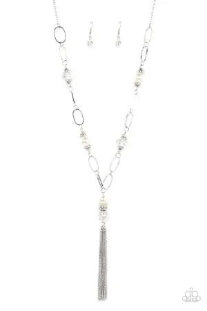 Taken with Tassels - White Paparazzi Accessories