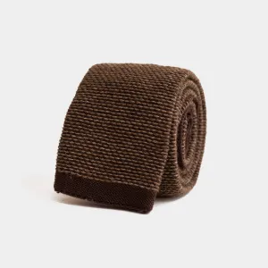 The Brown Heather Knit Tie
