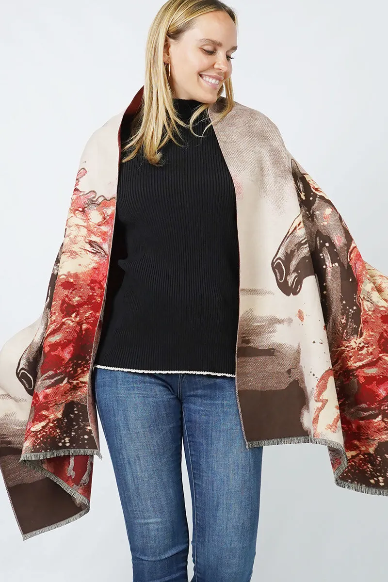The Mane Attraction Scarf, Red