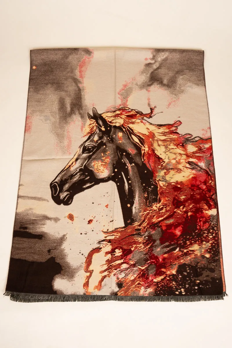 The Mane Attraction Scarf, Red