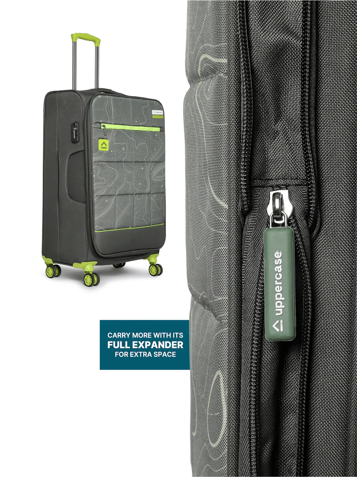 Topo Green Set of 2 (M L) Soft Trolley