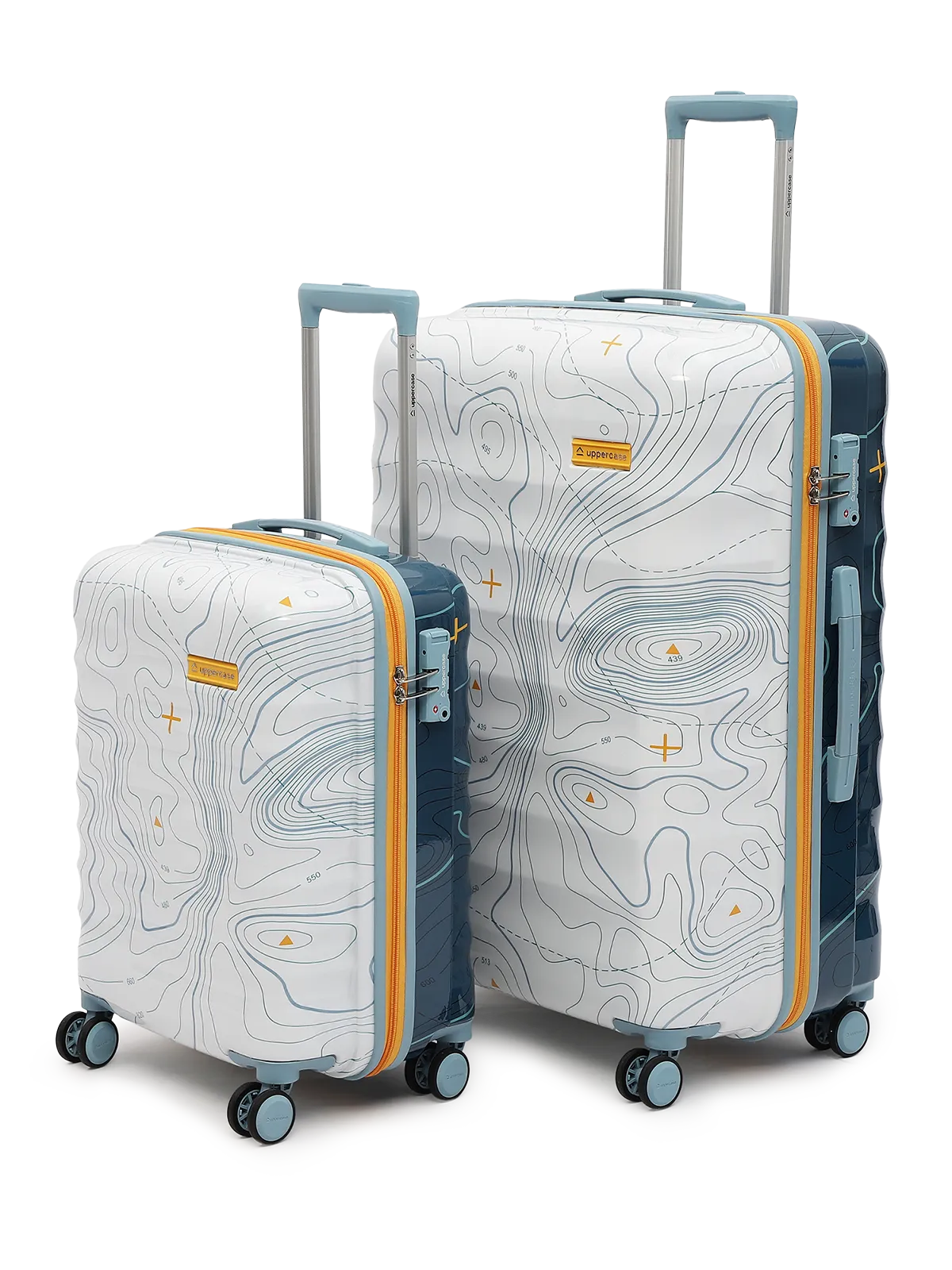 Topo White and Blue Set of 2 (S L) Trolley