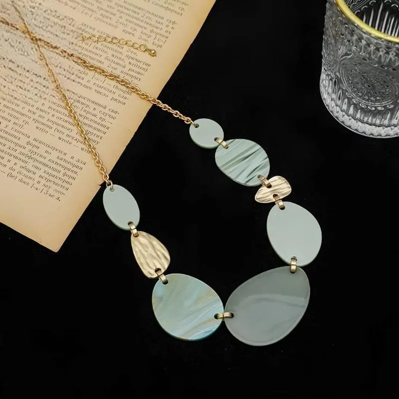Trend Neck Chokers Collares Necklace Geometric Suspension Pendants