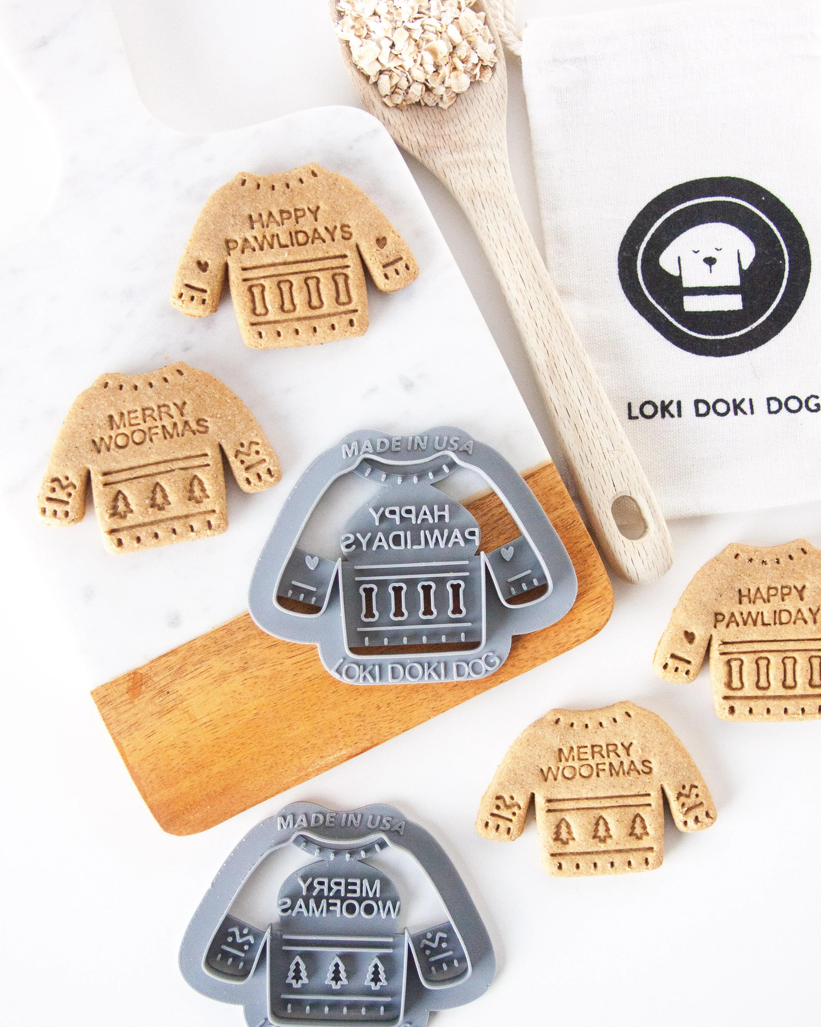 Ugly Christmas Sweater Dog Biscuit Cookie Cutter