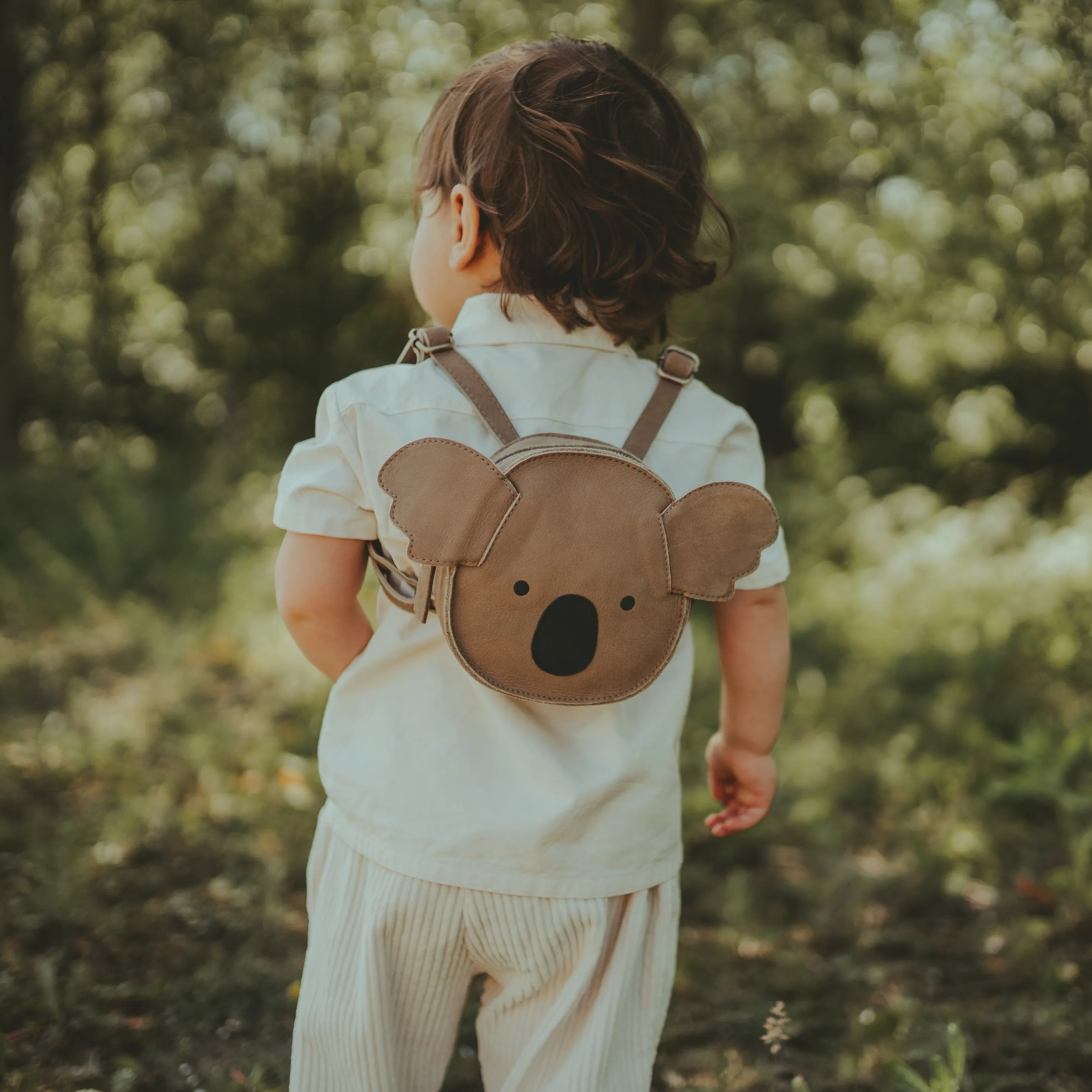 Unisex Brown Koala Backpack