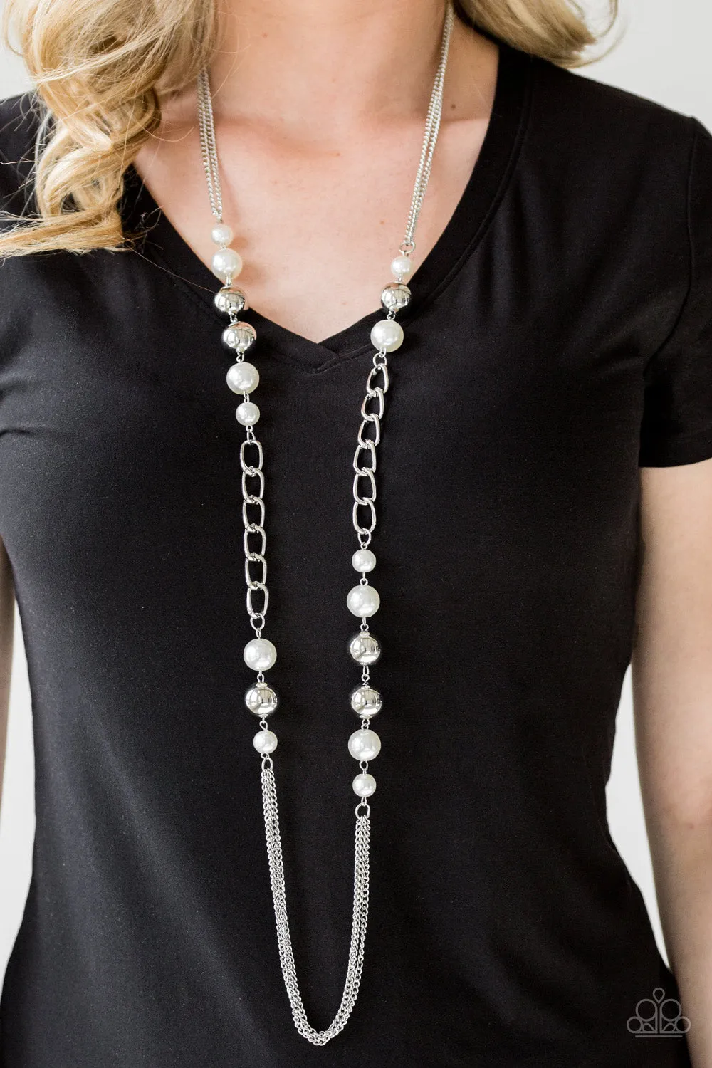 Uptown Talker - White Paparazzi Accessories
