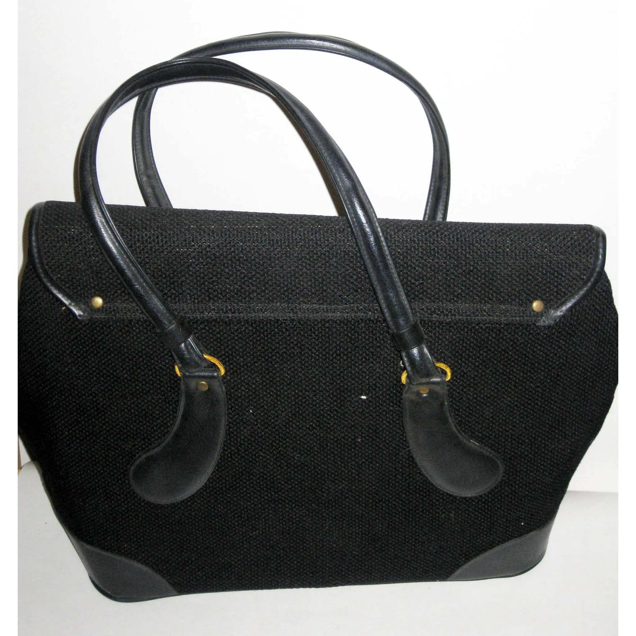 Vinyl Trimmed Lock Style Travelbag
