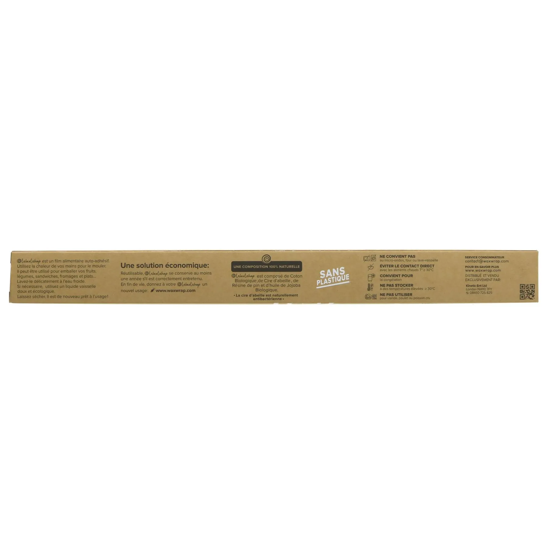 Wax Wrap | Beeswax Cotton Food Roll - Lrg - 40cm x 200cm - Organic | 1