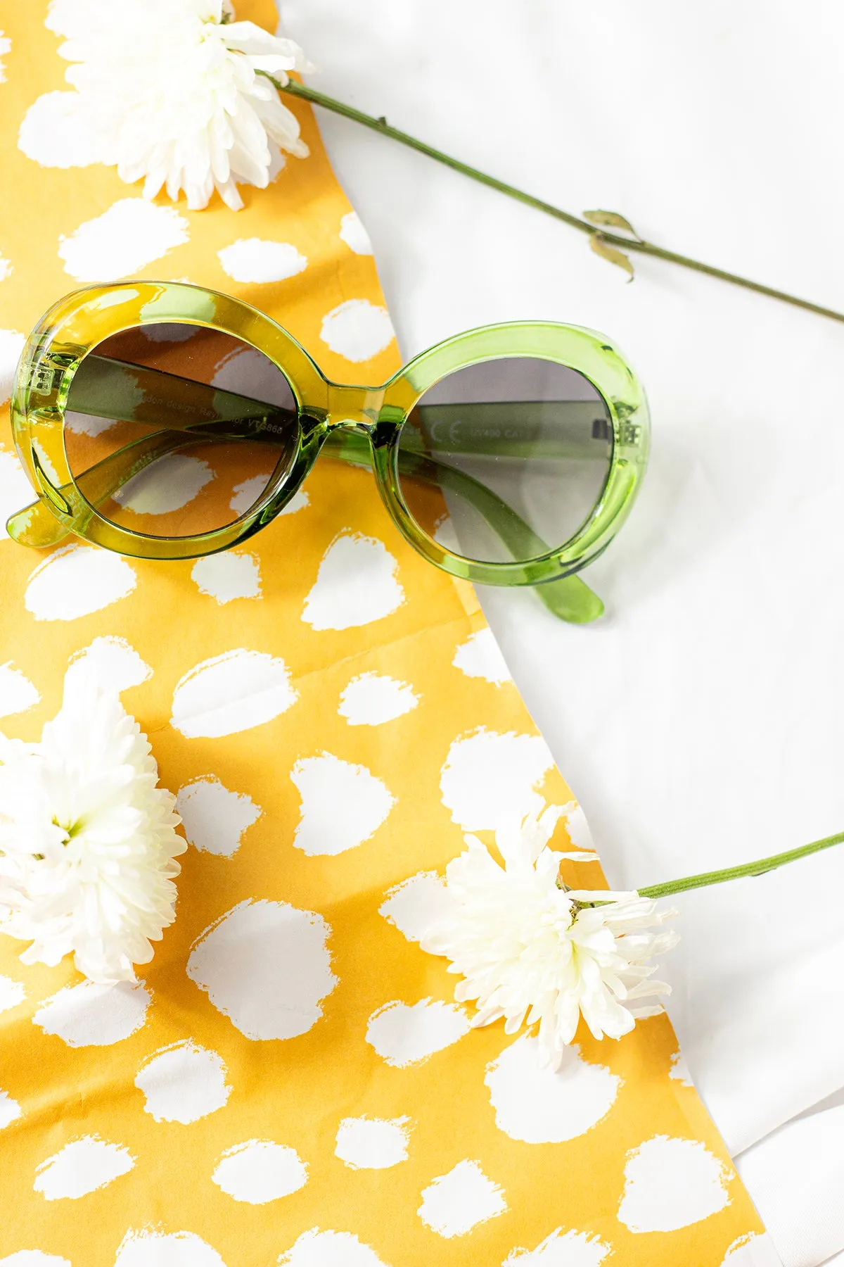 Weighted Oversize Chunky Circle Sunglasses