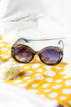Weighted Oversize Chunky Circle Sunglasses