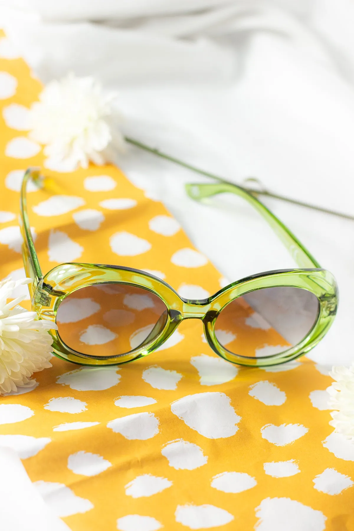 Weighted Oversize Chunky Circle Sunglasses