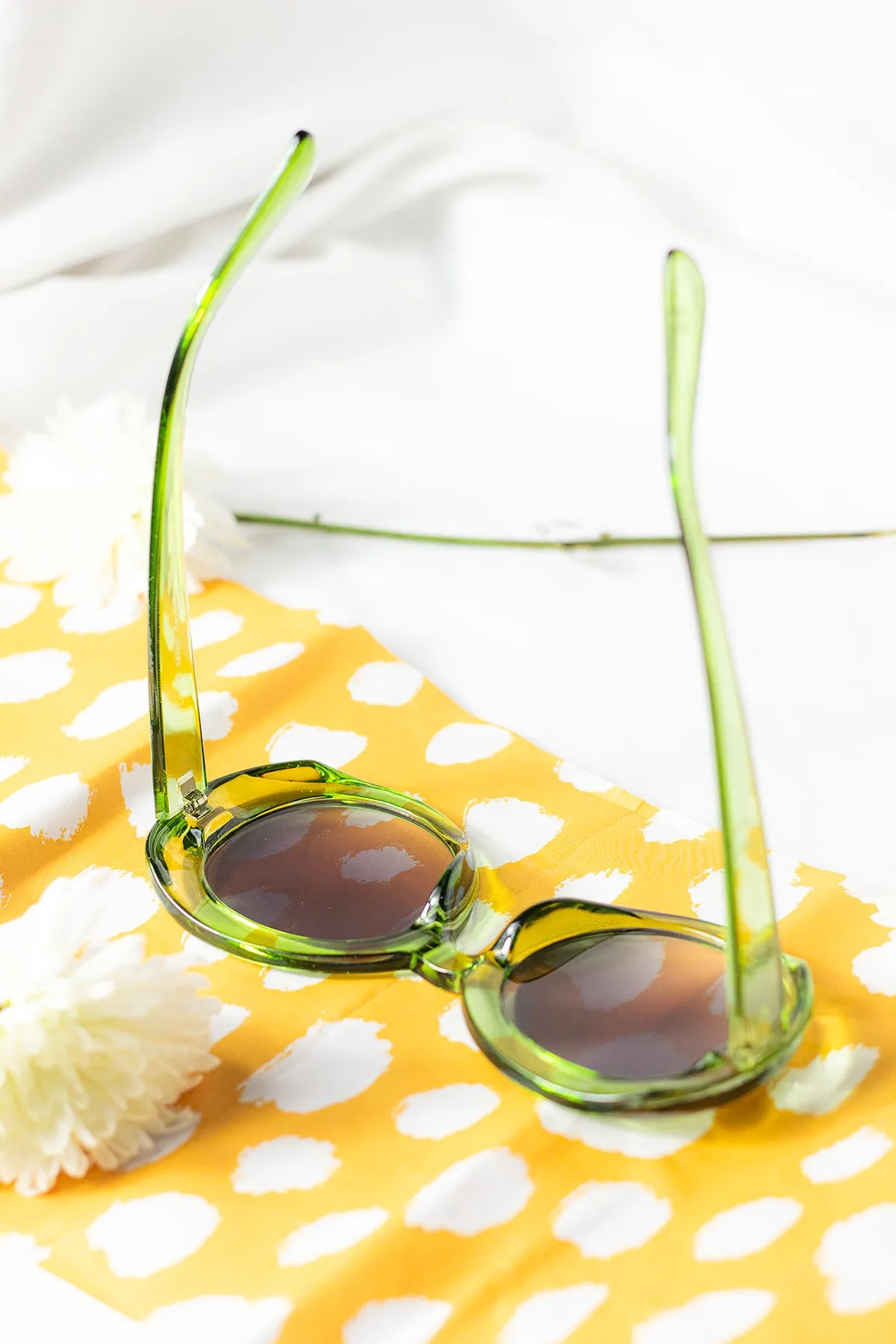Weighted Oversize Chunky Circle Sunglasses