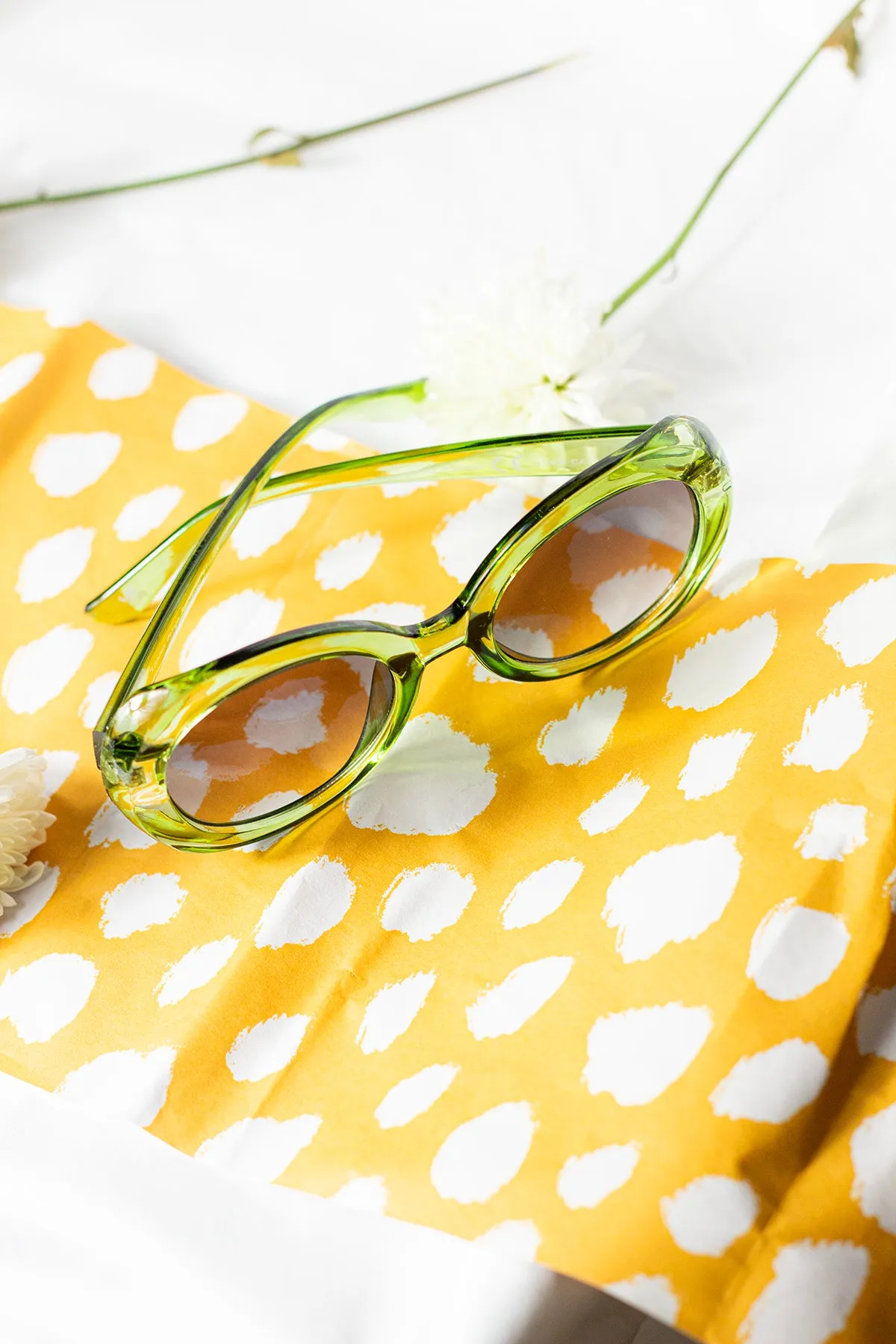 Weighted Oversize Chunky Circle Sunglasses