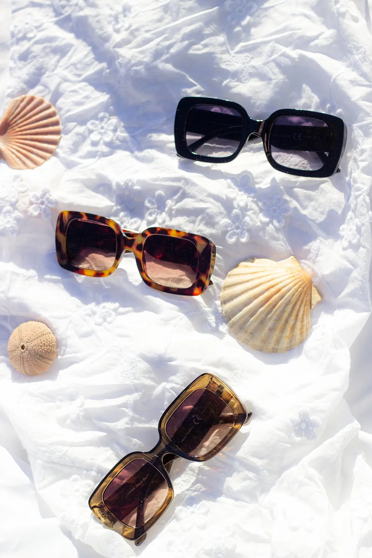 Wide Chunky Rectangle Sunglasses
