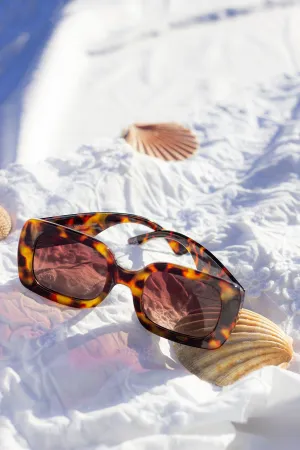 Wide Chunky Rectangle Sunglasses