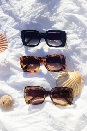 Wide Chunky Rectangle Sunglasses