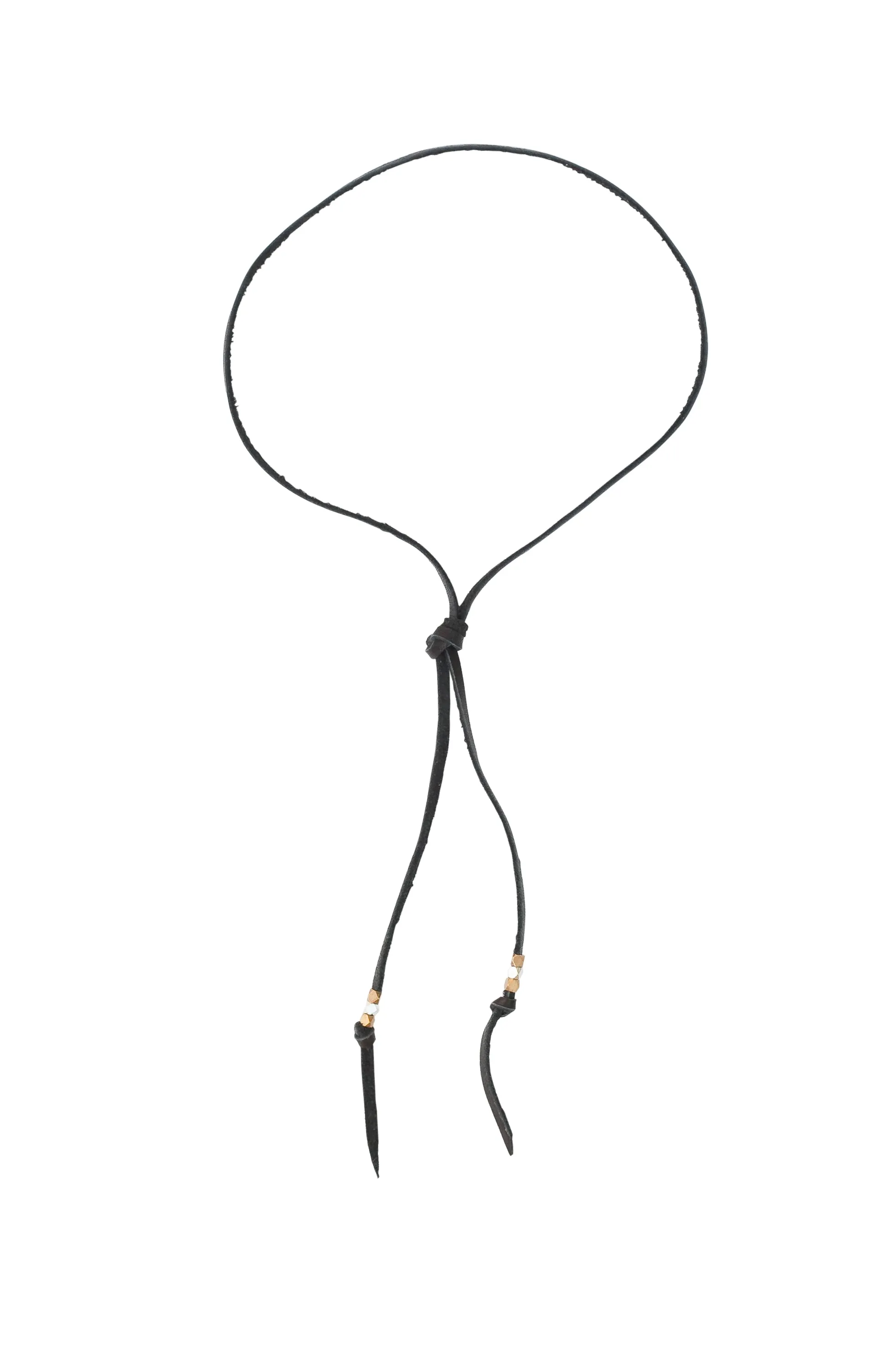 Wildflower Leather Necklace - in various leather colors