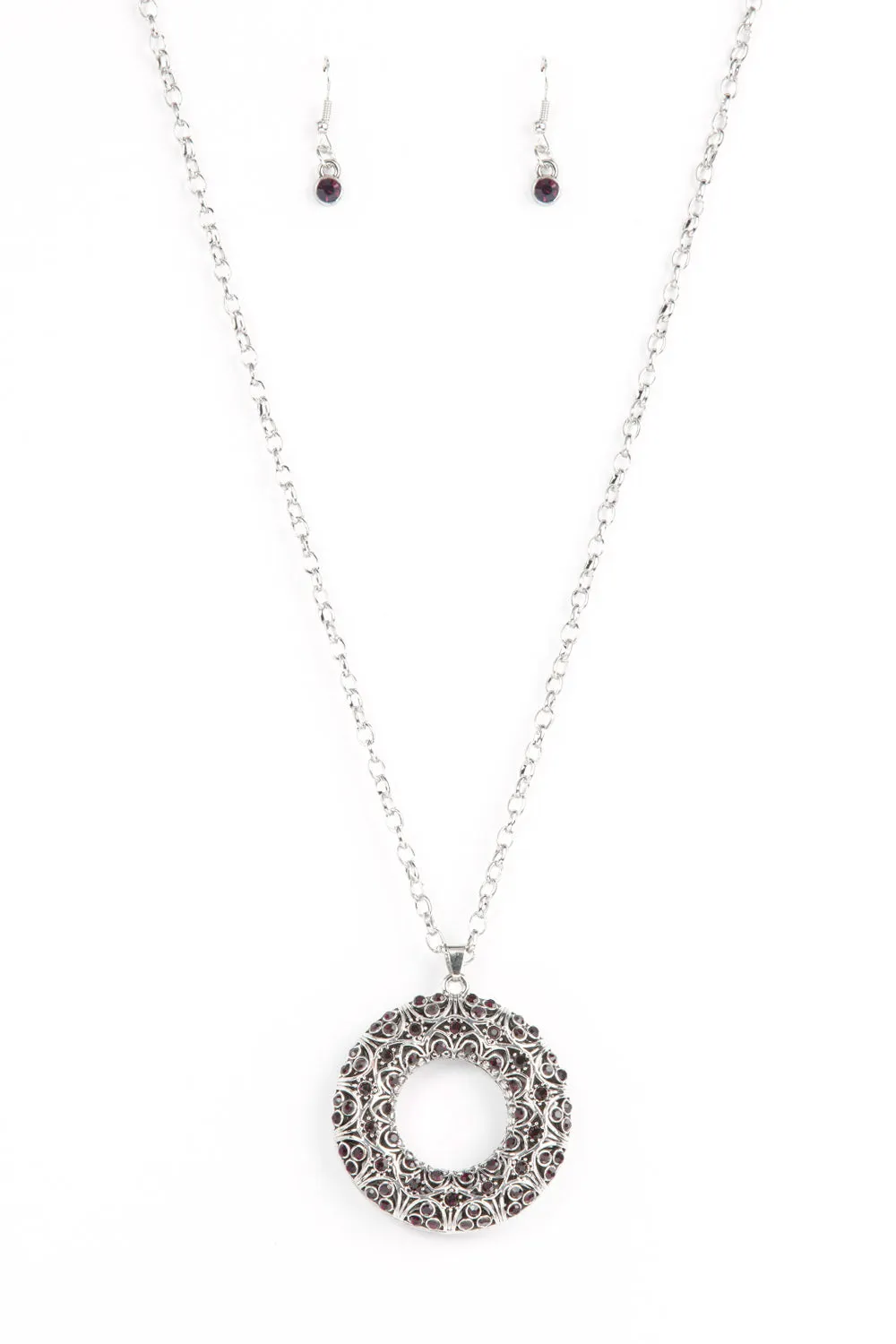 Wintry Wreath - Purple Necklace - Paparazzi Accessories