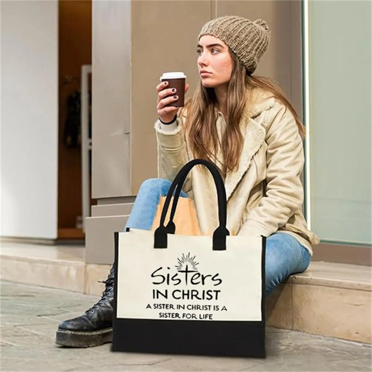 Womens Bag Canvas Tote Bag Large Capacity Travel Handbag Shopping Bag