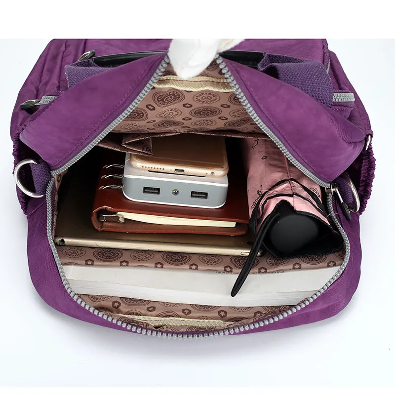 Women's Nylon Mummy Portable Large Capacity Stylish Backpacks