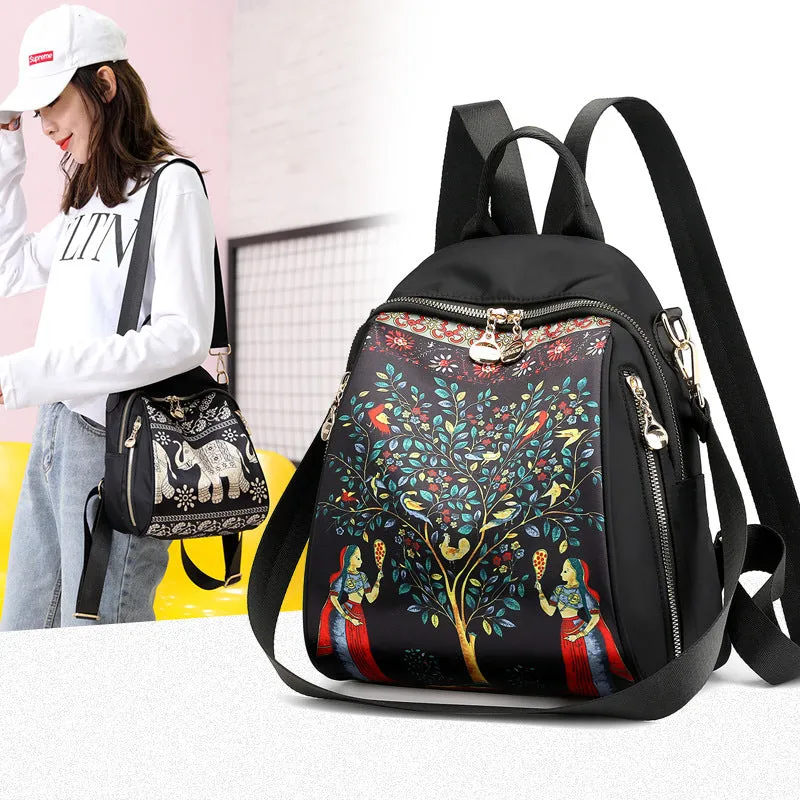 Women's Printing Stylish Oxford Cloth Fashion High Backpacks