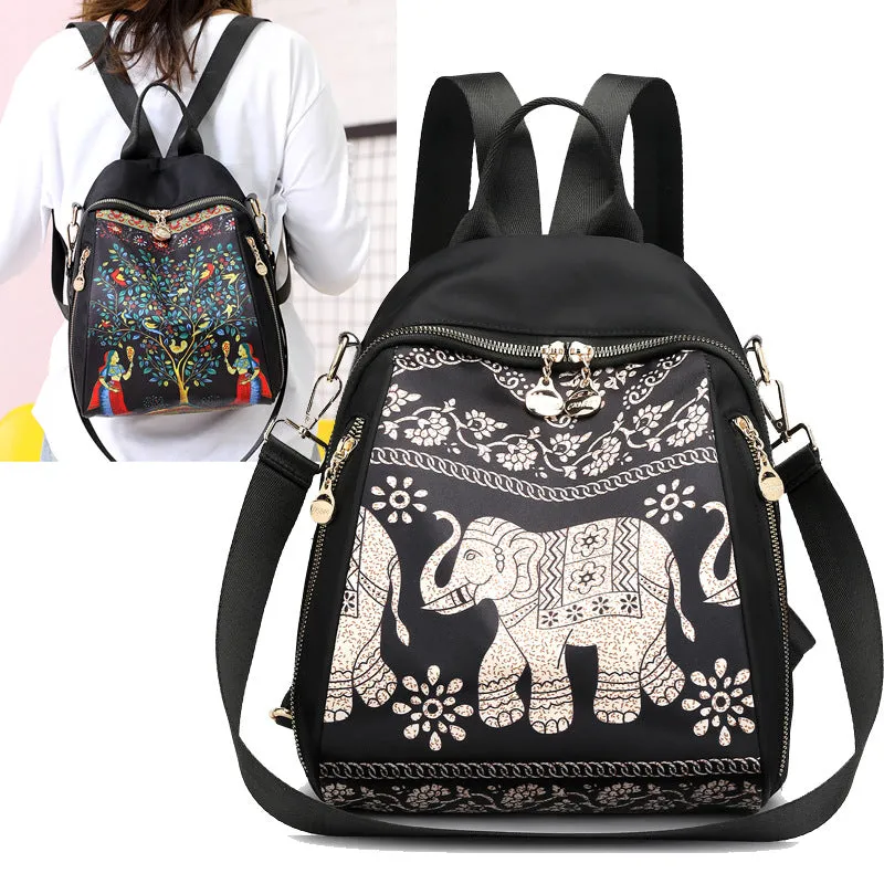 Women's Printing Stylish Oxford Cloth Fashion High Backpacks
