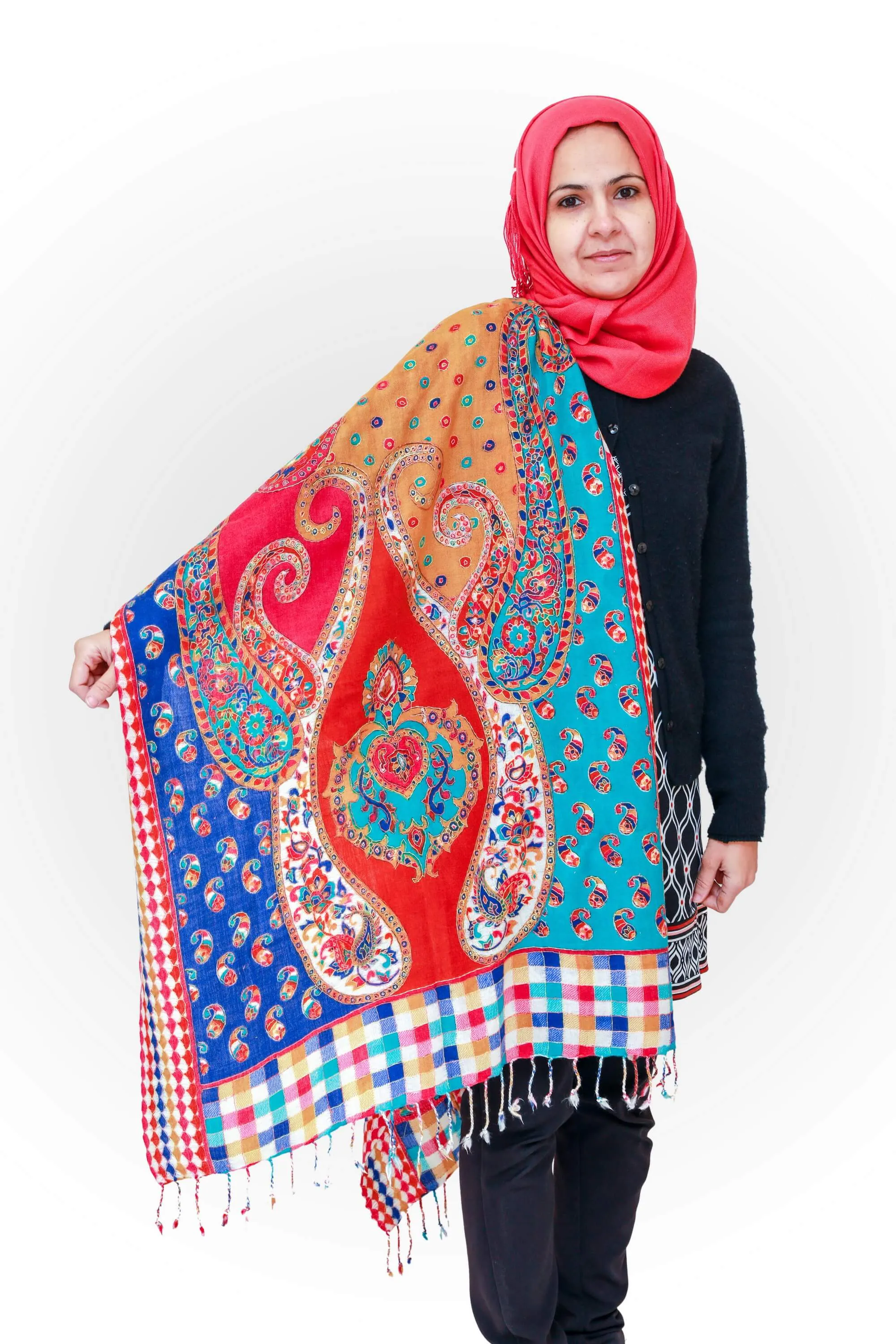 Wool Embroidery Shawl