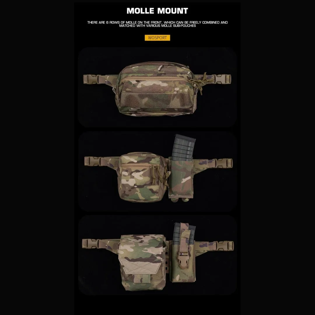 WST Fanny Pack Molle Adapter Panel , Large (6 Rows) - Coyote
