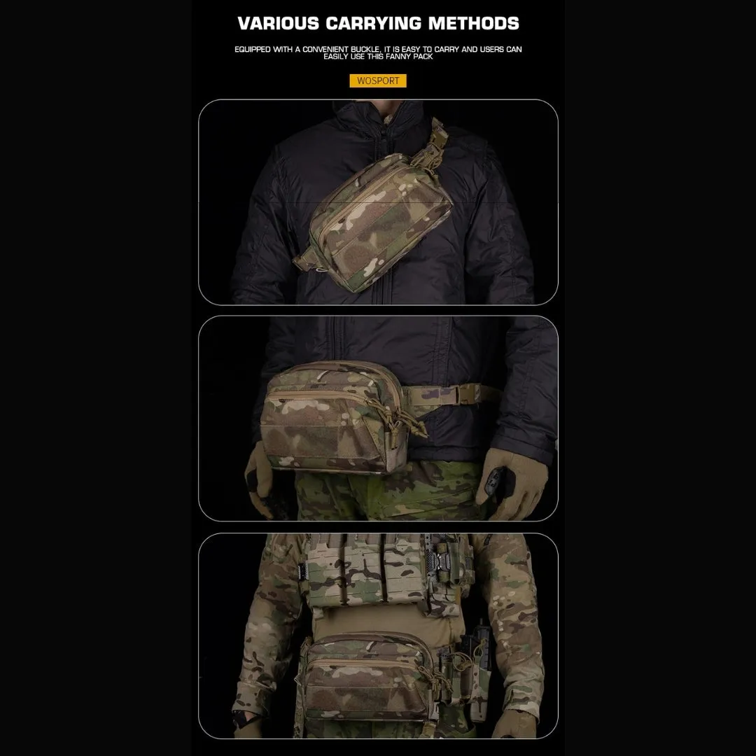 WST Fanny Pack Molle Adapter Panel , Large (6 Rows) - Coyote
