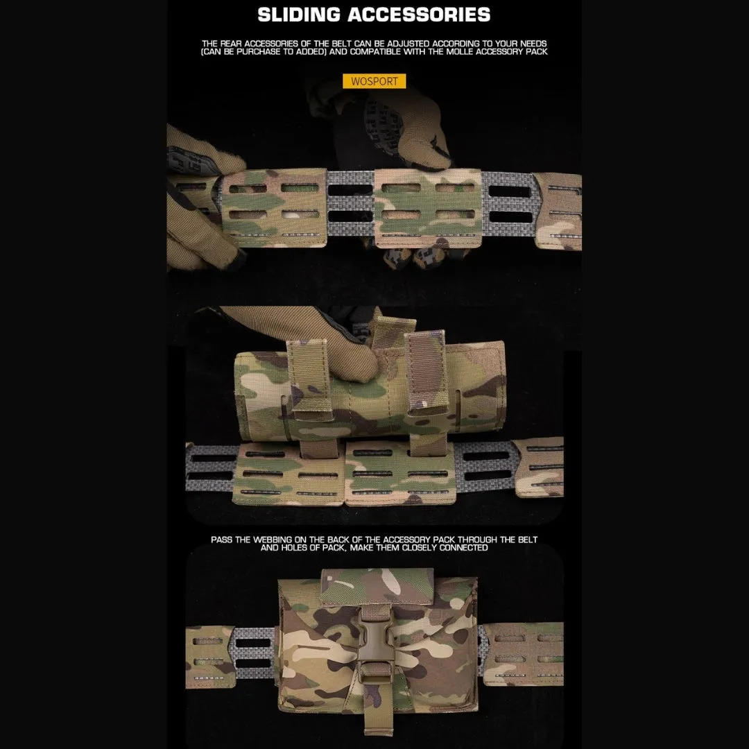 WST WRC Lightweight Combination Shooters Belt with Molle Webbing - Coyote