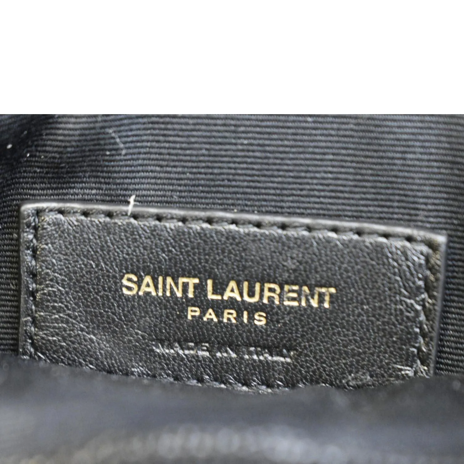 YVES SAINT LAURENT Uptown Envelope Grain De Poudre Leather Clutch Black