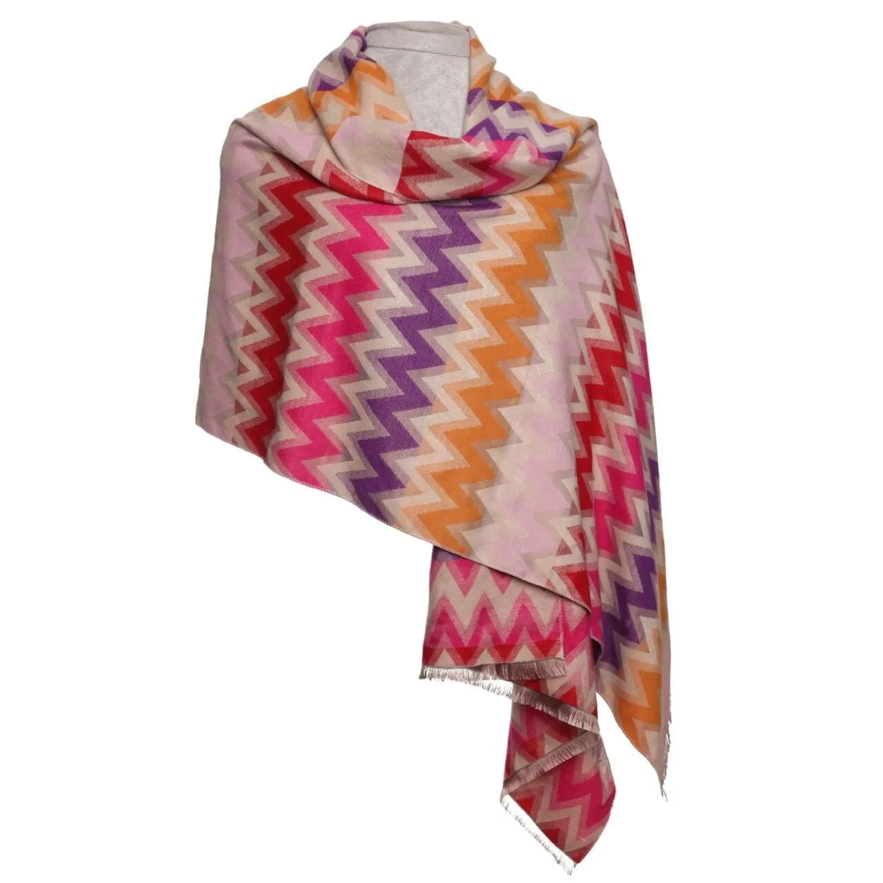Zelly ZigZag Scarf Pink